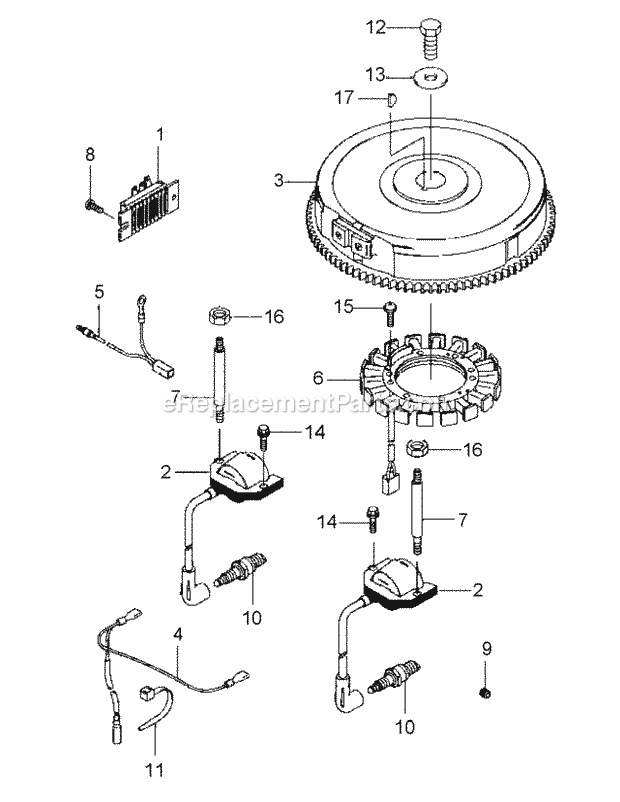 Fh601v-Bs27 Electric Equipment Diagram and Parts List for M48-KW 53BB5DAV750 Cub Cadet Sprayer